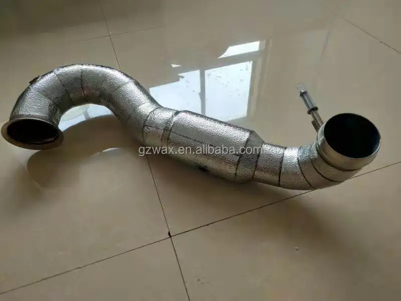 High quality stainless steel exhaust downpipe for Benz A45 straight though pipe diameter 89mm