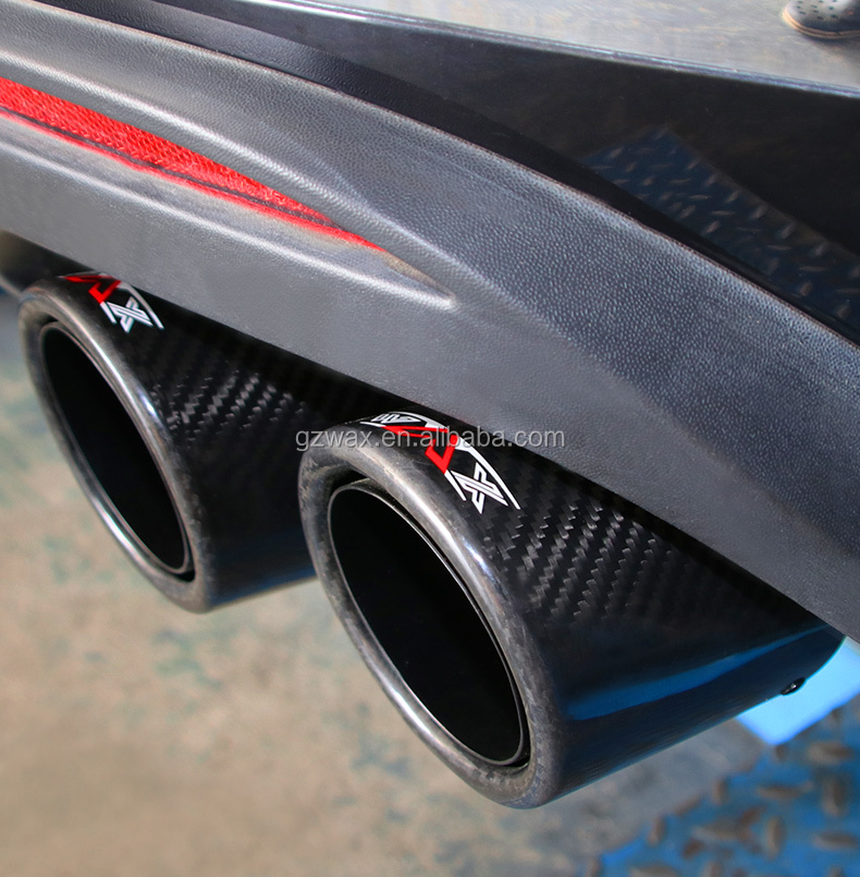 Exhaust Tips Carbon Fiber Exhaust Tips Stainless steel Exhaust Tailpipe for VW Tuareg 2018-2022 Customs Logo Manufacturing