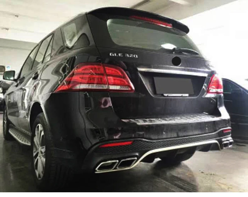 Popular Rear Bumper Diffuser Exhaust Tips Rear Lip For mercedes benz W166 Gle63 Amg