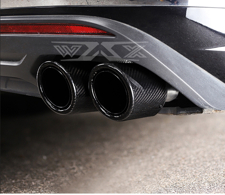 Carbon Fiber Quad Outlet Exhaust Pipe Stainless Steel Muffler Tip For VW TOUAREG 2018-2022 Exhaust Tailpipes