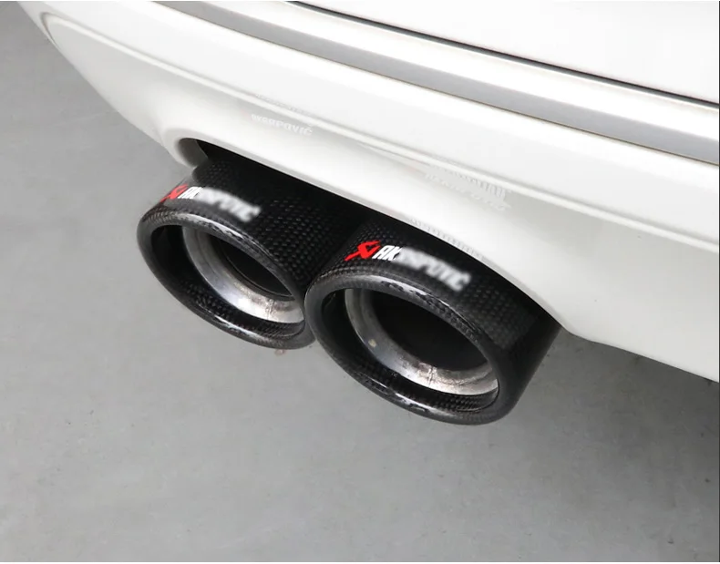 Gloss Black Carbon Fiber Exhaust Tail Pipe Muffler Exhaust Tip for Akrapovic Exhaust Tips For Akrapovic