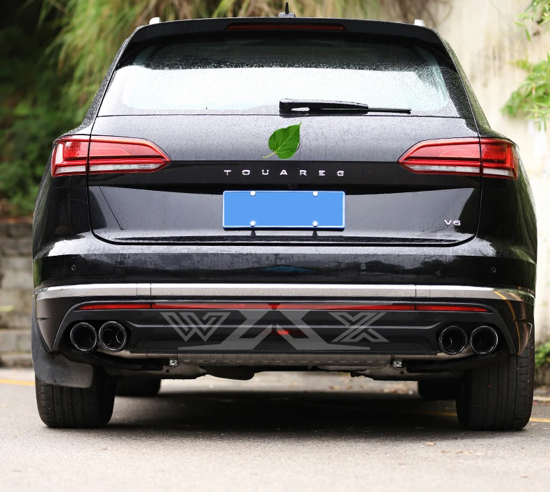 Dual Exhaust Tip Quad Muffler Tip Carbon Fiber Exhaust Pipe Tail Exhaust Muffler Tip For VW TOUAREG 2018-2022