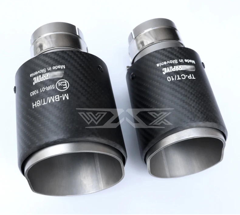 Carbon Fiber Tail Exhaust Tips Muffler Pipe Custom Logo AK Exhaust Tail Pipe Universal Exhaust Tips