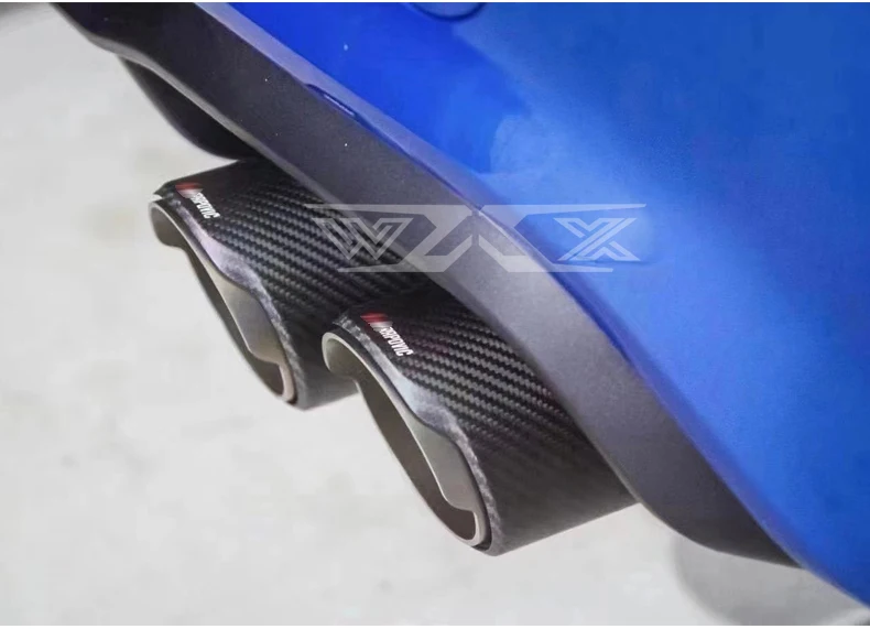 Matte Black Carbon Fiber Exhaust Tips Muffler Tail Pipe Customized Size  Inlet 51/54/57/60/63/67/70/73/77mm