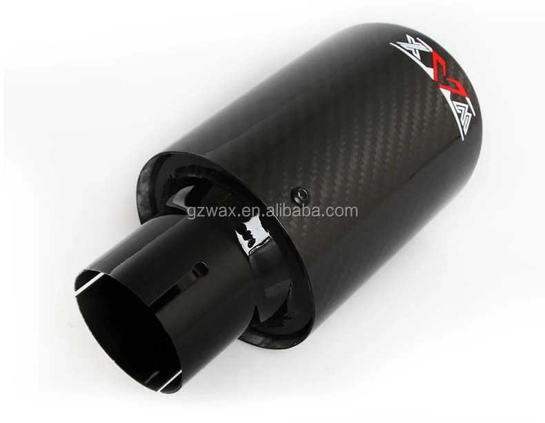 Performance Carbon Fiber Auto Exhaust Tail Pipe Glossy Carbon Fiber Exhaust Muffler Tips Universal Car Tail Pipes