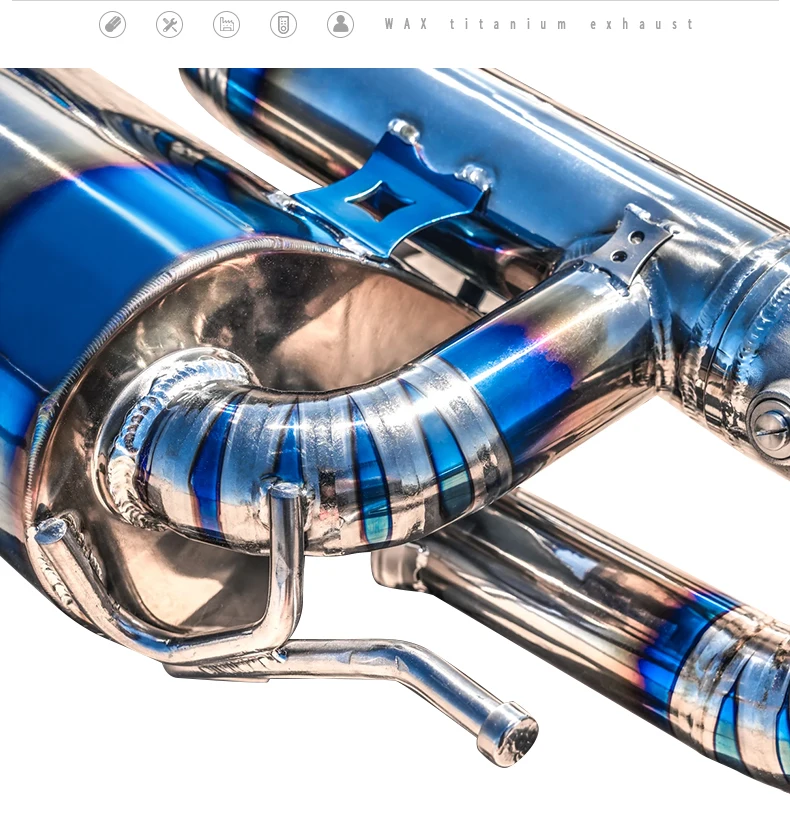 Titanium Exhaust Catback For LAMBORGHINI URUS 2018-2019 Titanium Exhaust Pipe Valveless Exhaust System