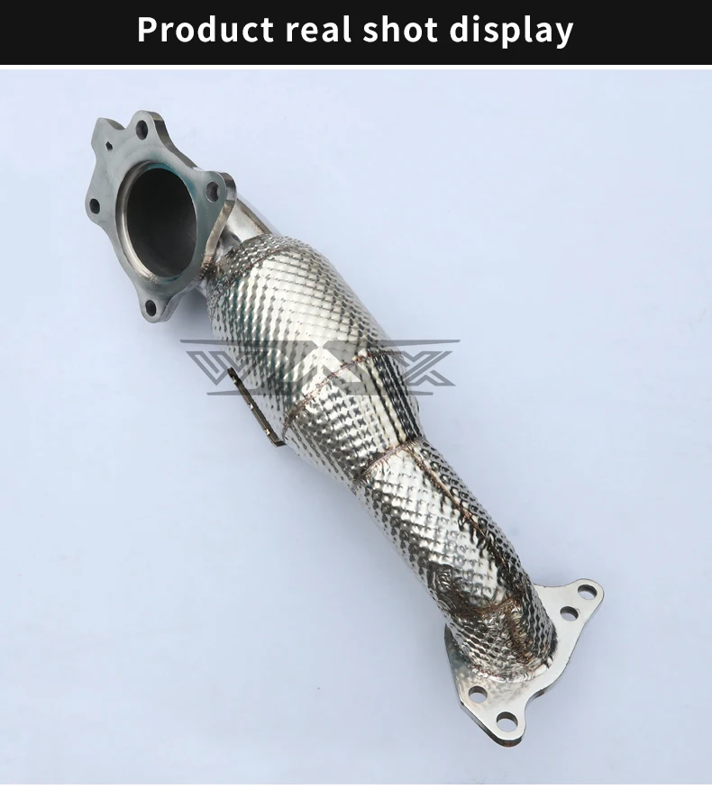 Performance Stainless Steel Exhaust Downpipe For Honda CIVIC 2016-2021 Exhaust Downpipe with Heat Shield For CIVIC 2016-2021