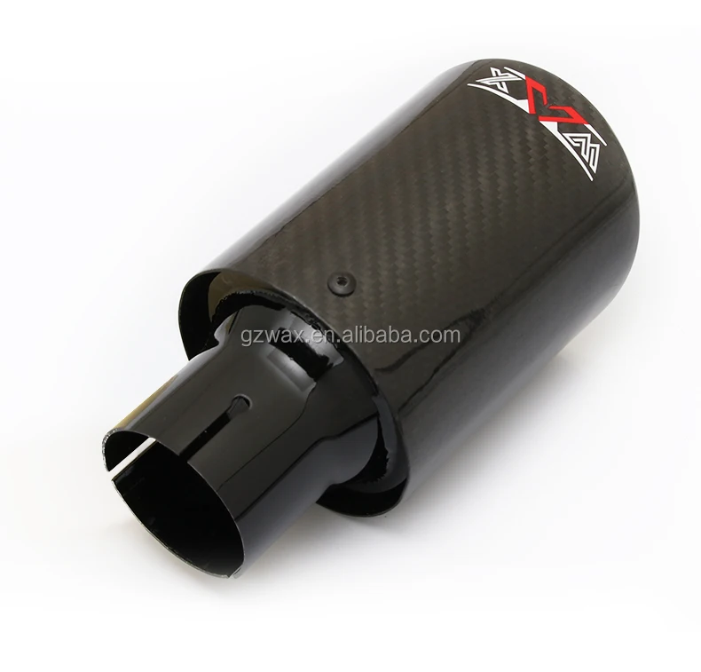 Performance Carbon Fiber Auto Exhaust Tail Pipe Glossy Carbon Fiber Exhaust Muffler Tips Universal Car Tail Pipes