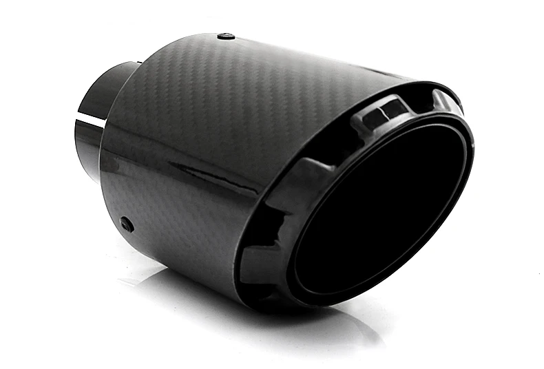 Matte Black Carbon Fiber Exhaust tips Muffler Pipe Carbon Fiber Exhaust Tailpipe for BMW/AUDI/VW/BENZ Universal