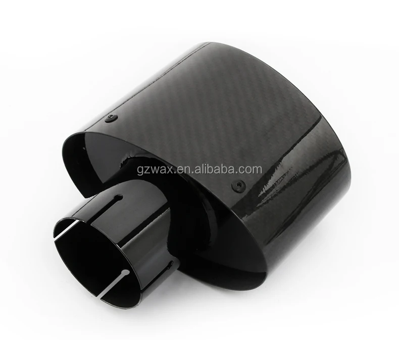 In Stock Gloss Black Carbon Fiber Exhaust Pipe Muffler Tip for Universal Car AUDI Q3 Q5 Q7 Q8 RS3 RS4 RS5 RS6 RS7 A3 A4 A5 A6 A7