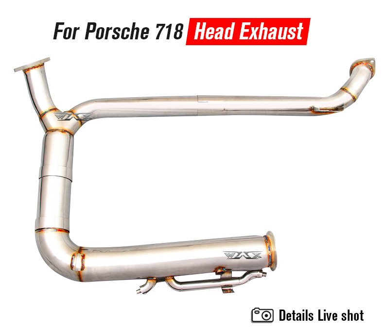 Exhaust header with Catalytic Convert Manifolds Pipes for Porsche 718 Boxster 718 Cayman 718GTS 2016-2019