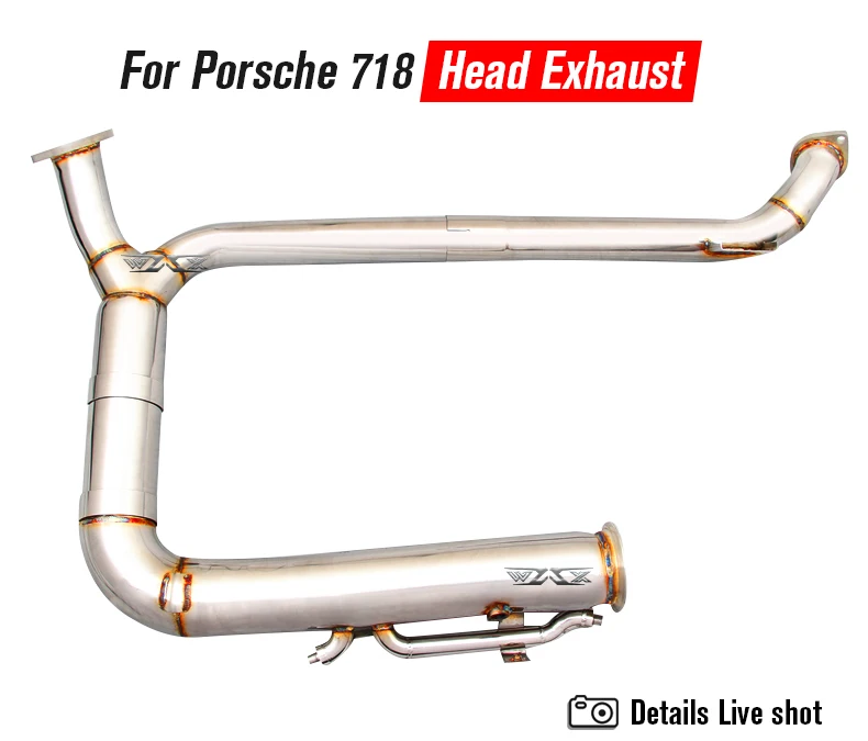 Exhaust header with Catalytic Convert Manifolds Pipes for Porsche 718 Boxster 718 Cayman 718GTS  2016-2019