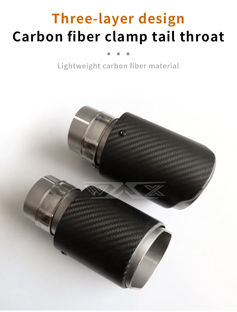 Custom Carbon Fiber Exhaust Tips Tail Pipe Muffler Exhaust Tail Pipe Universal Factory Direct Sale