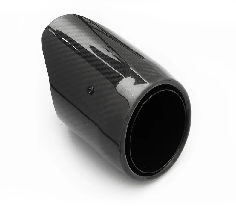 Glossy Slanted Carbon fiber Exhaust Tip for Porsche Cayenne Universal Car Fit Audi A3 A4 A5 A6 A7 A8 Q3 Q4 Q5 Q7 Q8 RS3 RS4 RS5