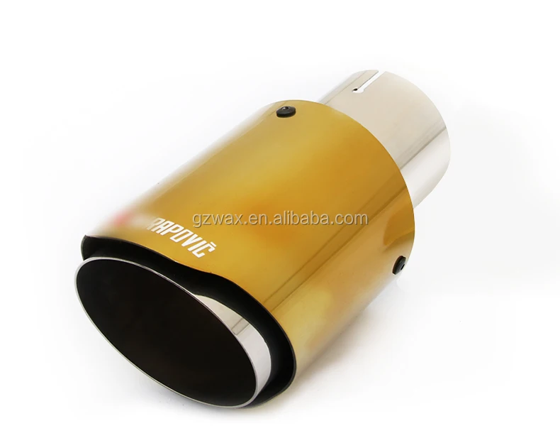 Exhaust Pipe Muffler Tips For AK Stainless Steel Chroming Golden Color Universal car