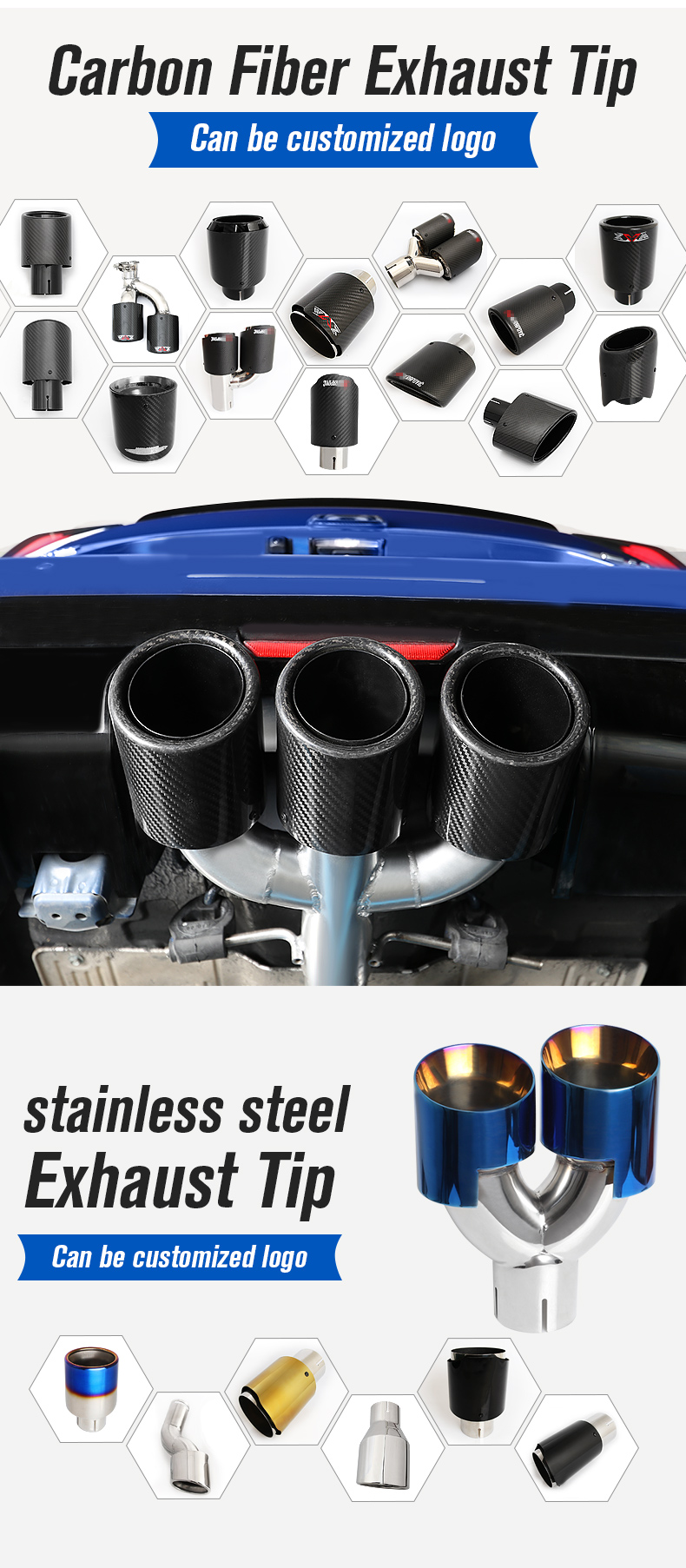 Performance Titanium Exhaust Tailpipe Straight Through Exhaust Pipe for Porsche 991 GT3RS 2010-2022 Exhaust System