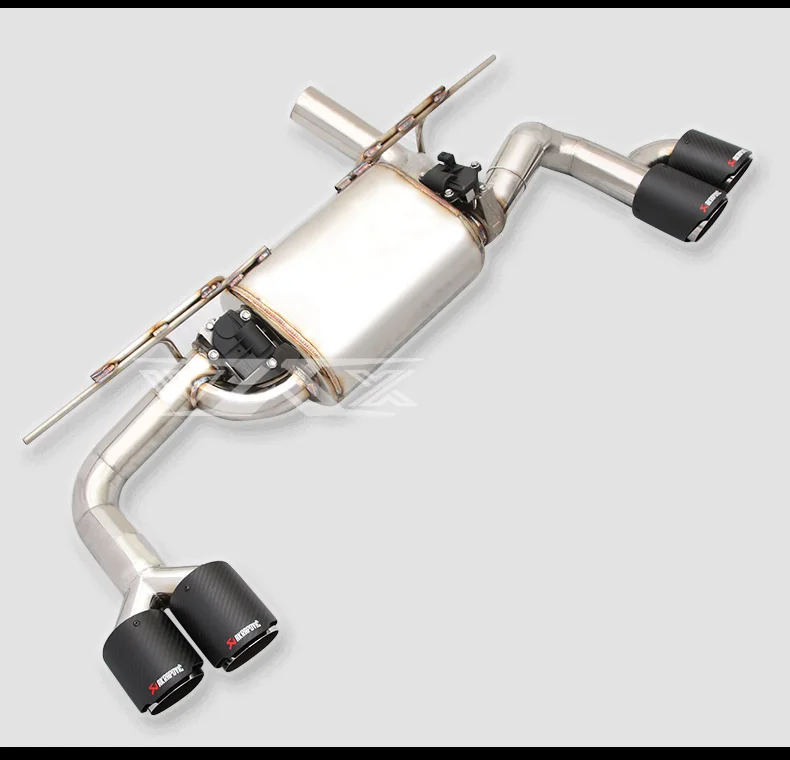 High Performance Exhaust System with valves control Quad Muffler Tips  for BMW 2/4 series 425 428/430 435