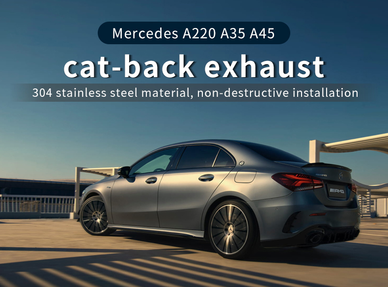 Catback Exhaust Muffler Pipes For Mercedes-Benz A35 A45 A220 GLB35 GLB45 Valvetronic Stainless Steel Exhaust System