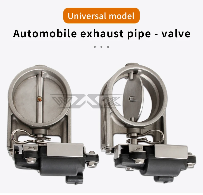 Universal Electronic Control Exhaut Pipe Valve Stainless Steel Electric Valve 51cm 60cm 63mm 76mm For Exhaust Pipes