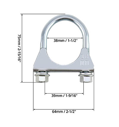 SS 304 Heavy Duty Muffler Exhaust Pipe Clamp