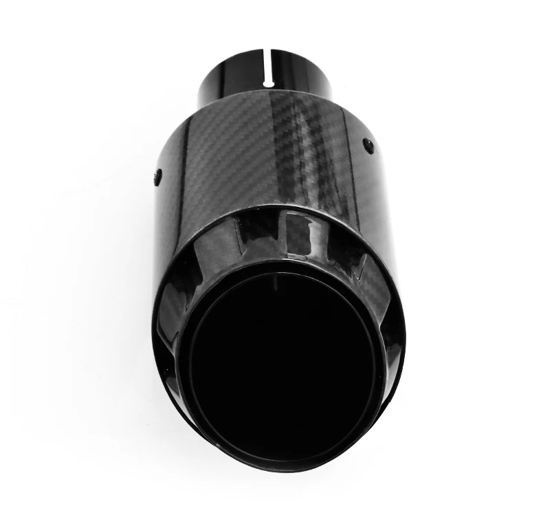 Matte Black Carbon Fiber Exhaust tips Muffler Pipe Carbon Fiber Exhaust Tailpipe for BMW/AUDI/VW/BENZ Universal