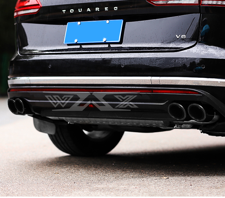 Carbon Fiber Quad Outlet Exhaust Pipe Stainless Steel Muffler Tip For VW TOUAREG 2018-2022 Exhaust Tailpipes