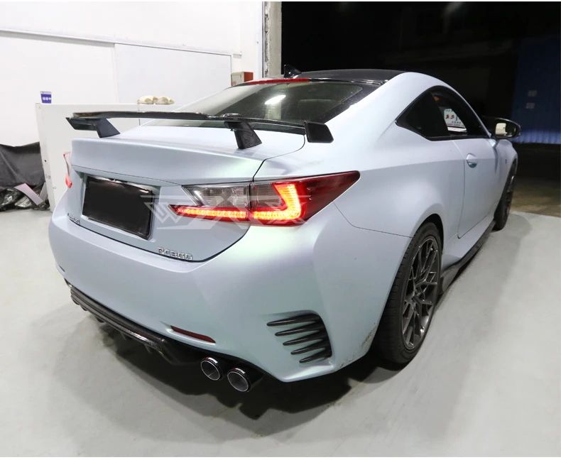 Custom Carbon Fiber Quad Outlet Exhaust Tip Pipes Stainless Steel Tail Pipes For Lexus RC RC200T RC300H RC350 2014-2022