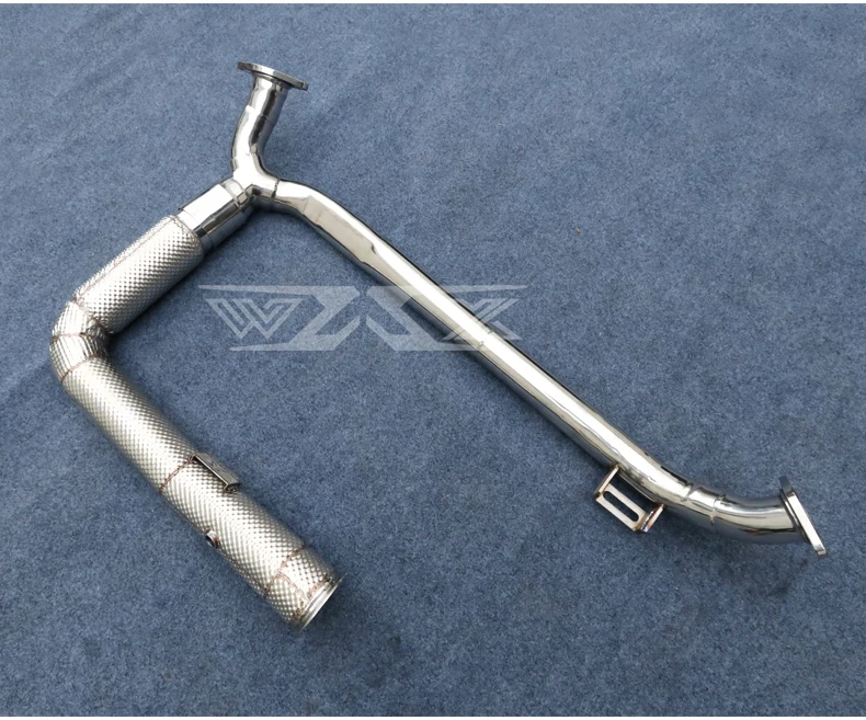 Stainless Steel exhaust Downpipe with Heat Shield For PORSCHE 718 BOXSTER 718 718 CAYMAN 2016-2021 Tuning Exhaust Pipe