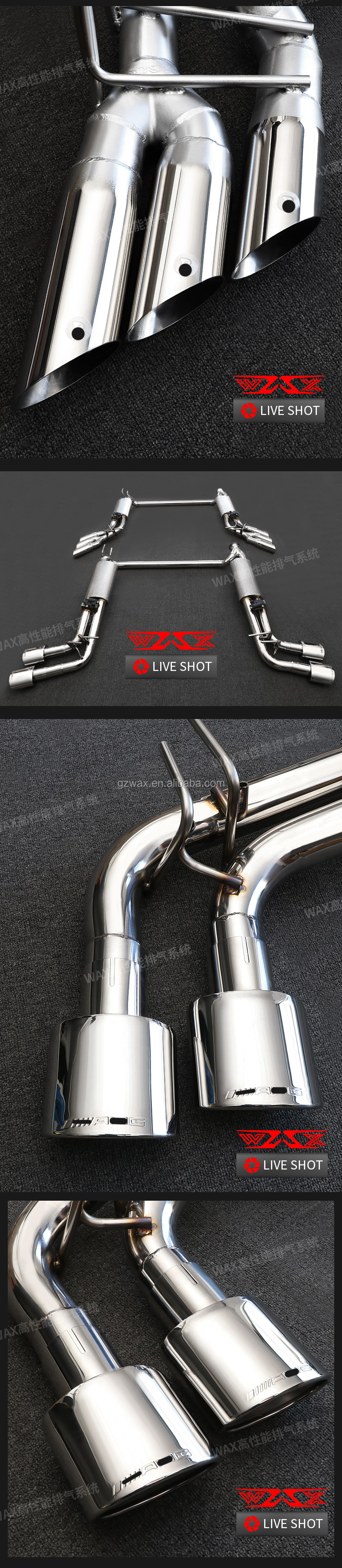 Stainless steel Catback Exhaust Muffler Pipe for Mercedes-Benz G-Class G350 2.0T Exhaust Systen Catback