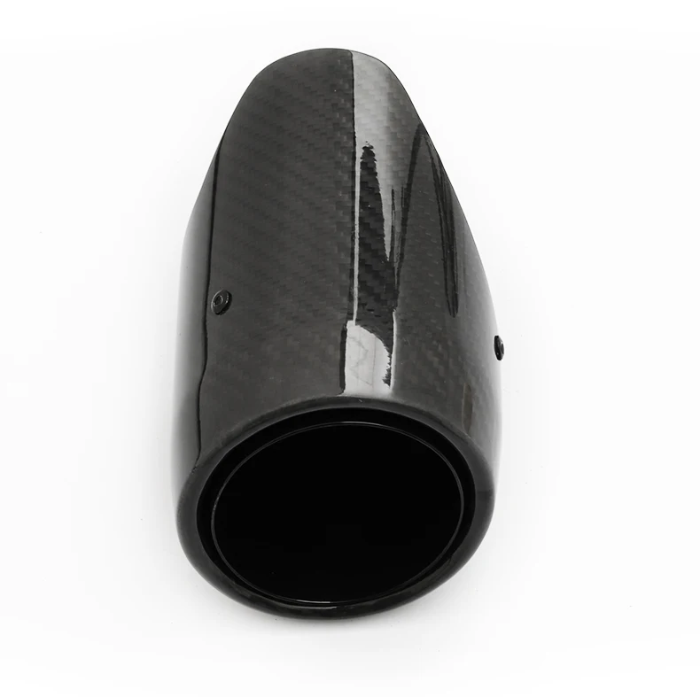 Glossy Slanted Carbon fiber Exhaust Tip for Porsche Cayenne Universal Car Fit Audi A3 A4 A5 A6 A7 A8 Q3 Q4 Q5 Q7 Q8 RS3 RS4 RS5