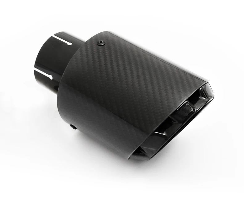 Matte Black Carbon Fiber Exhaust tips Muffler Pipe Carbon Fiber Exhaust Tailpipe for BMW/AUDI/VW/BENZ Universal