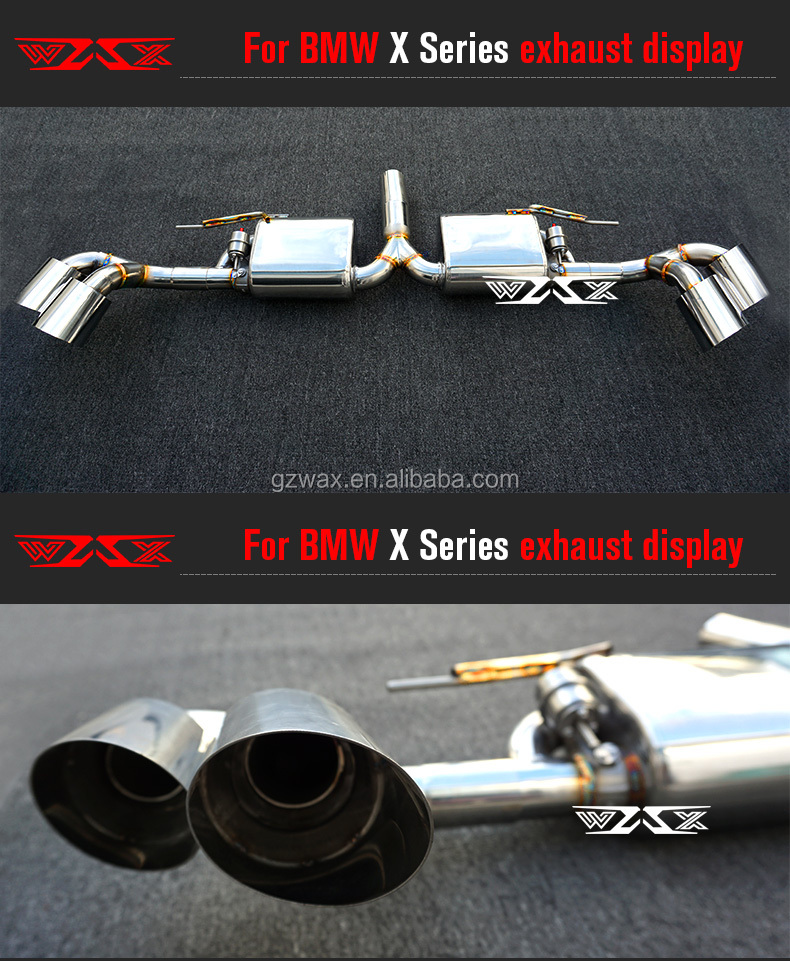 Performance Exhaust System Muffler Exhaust Valved Cat-back with Remote Control For BMW X3 X4 X5 X6 2015-2022