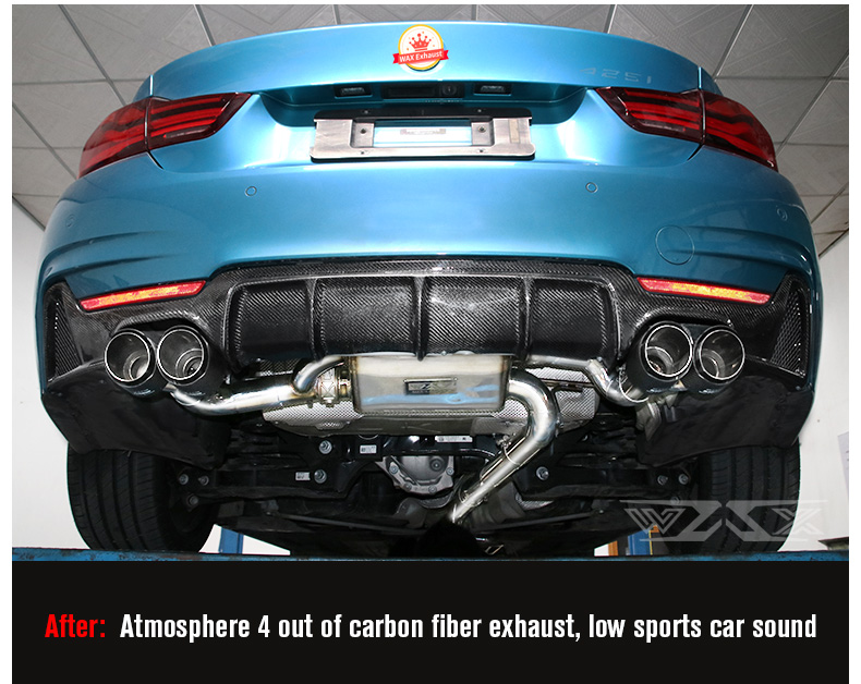 High Performance Exhaust System with valves control Quad Muffler Tips for BMW 2/4 series 425 428/430 435