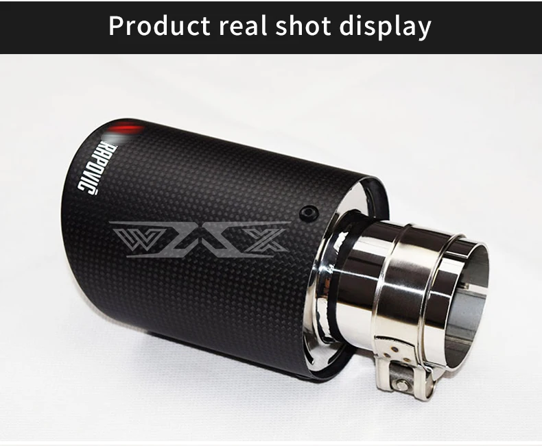 Universal Matte Black Carbon Fiber Stainless Steel Exhaust Muffler Tip Exhaust Pipe Tail Tip Factory Price