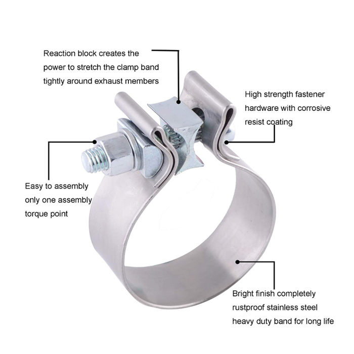 Stainless Steel exhaust band Clamp 3