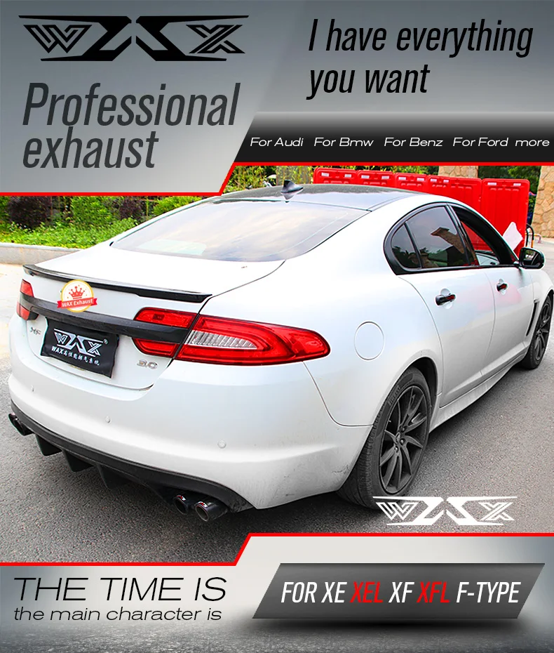 Manufacturer Exhaust Catback Exhaust Pipe Downpipe Catback Exhaust System Muffler Pipe For Jaguar Xe Xf Xel Xfl F-Type 2015-2021