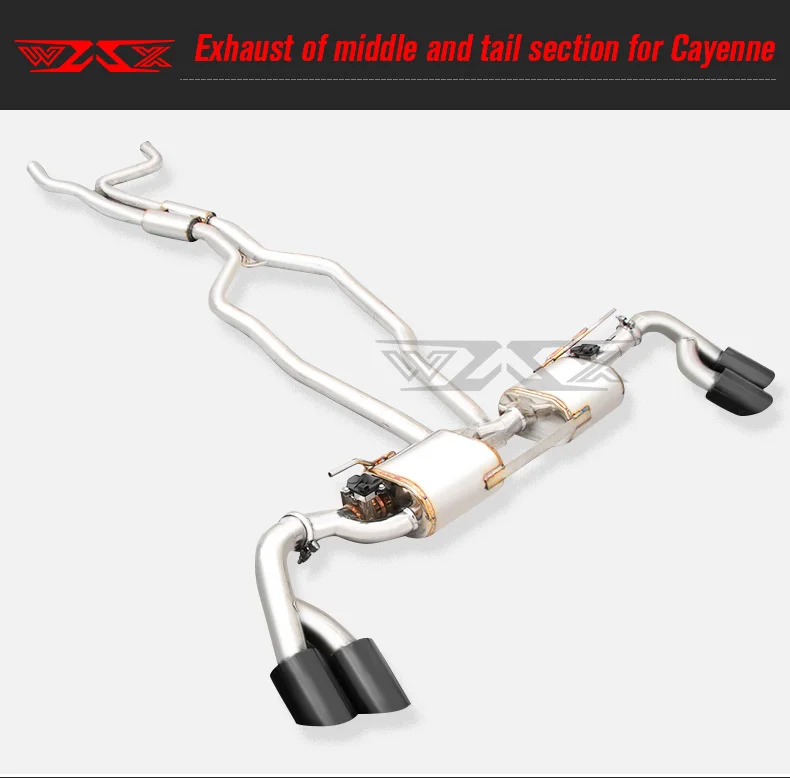 Exhaust Cat-back with 2.0T 3.0T/3.6T 4.8 Exhaust Turbo for Porsche Cayenne Macan Valvetronic Exhaust Cat-back