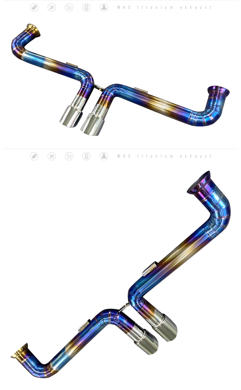 Performance Titanium Exhaust Tailpipe Straight Through Exhaust Pipe for Porsche 991 GT3RS 2010-2022 Exhaust System