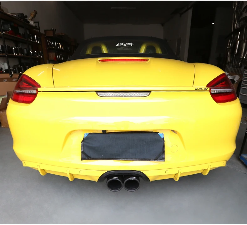 Installation Carbon Fiber Muffler Pipe Exhaust Tip for Porsche 718 BOXSTER 718 CAYMAN 718 GST 2016-2019