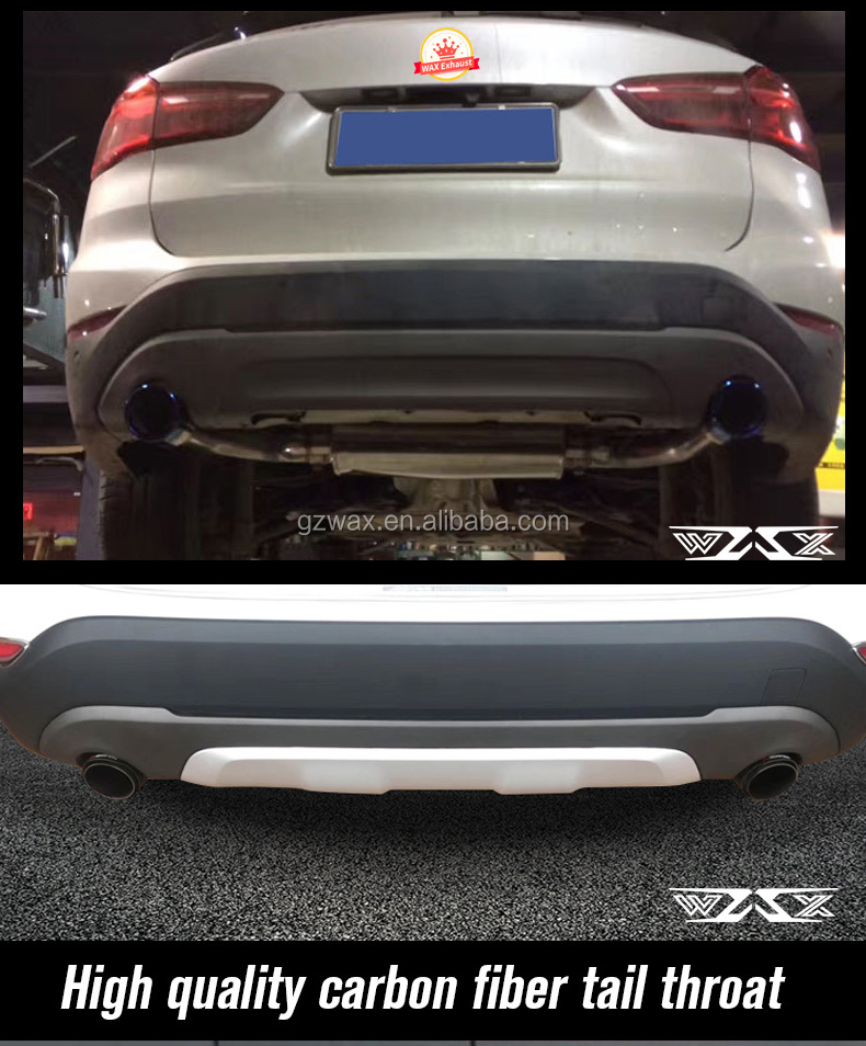 Exhaust Pipe Catback Muffler For BMW X1 F48 2015-2022 Stainless Steel Auto Exhaust System Cat-back Carbon Fiber Tail Pipes