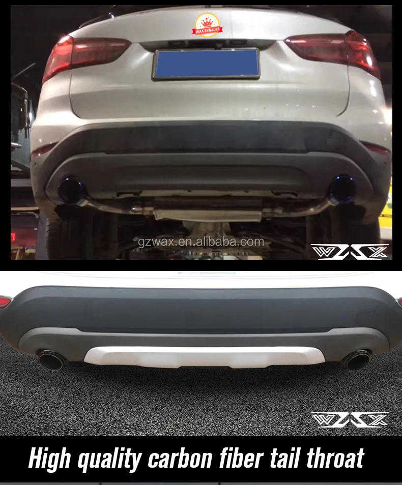 Exhaust Pipe Catback Muffler  For BMW X1 F48 2015-2022 Stainless Steel Auto Exhaust System Cat-back Carbon Fiber Tail Pipes