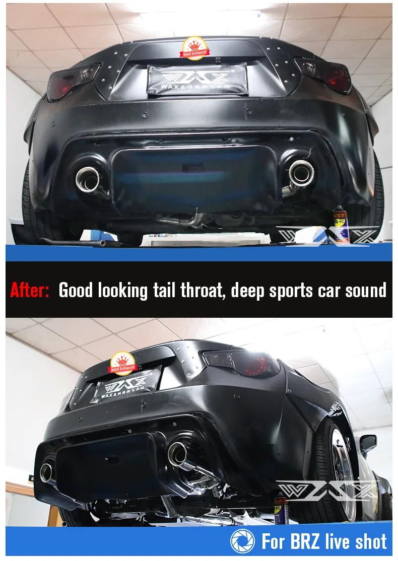 Exhaust Catback System Stainless Steel Exhaust Catback For Subaru BRZ 2011-2016 Exhaust Catback with Electronic Valve