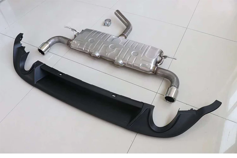 Manufacturer Car Exhaust Muffler Flexible Exhaust Pipe with Diffuser For VW Golf 6 MK6  2009-2016 Refitted Upgrade To R20 Gti