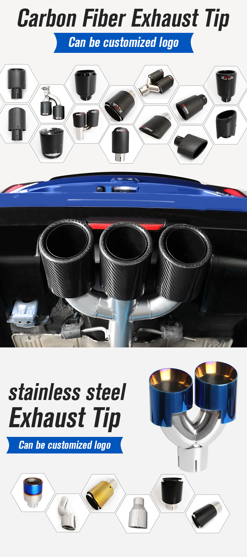 Custom Exhaust System Titanium Alloy Exhaust Pipe for Chevrolet Camaro 2010-2019 Exhaust Catback