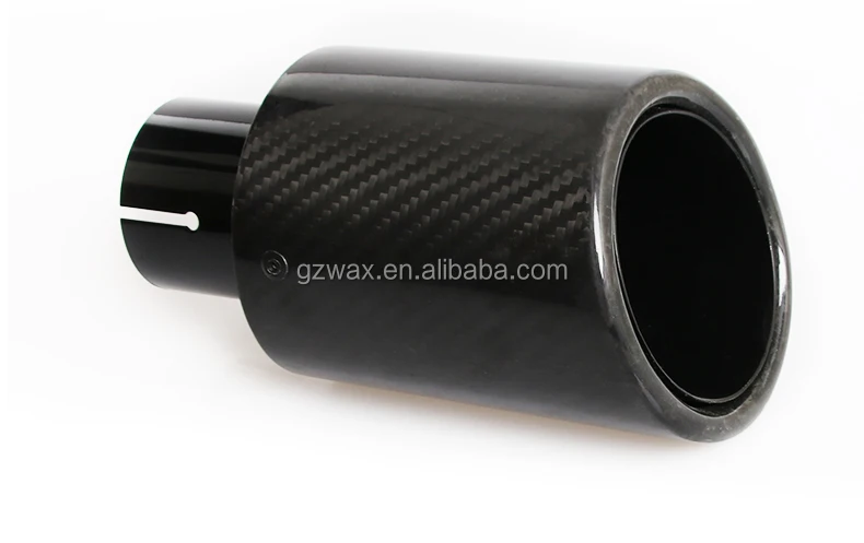 Performance Carbon Fiber Auto Exhaust Tail Pipe Glossy Carbon Fiber Exhaust Muffler Tips Universal Car Tail Pipes