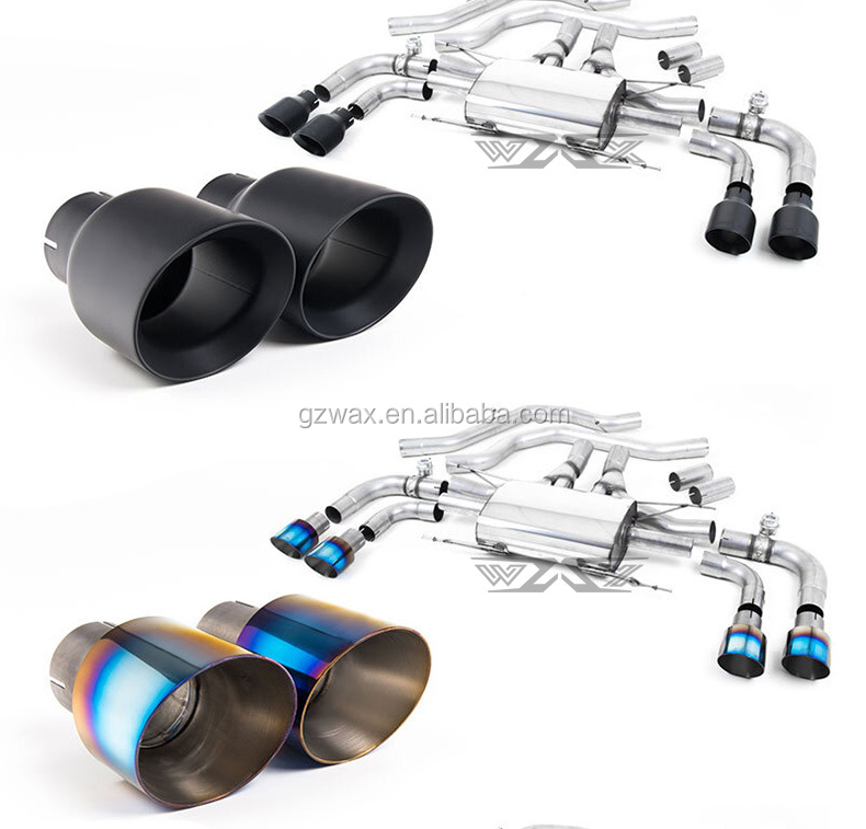 Performance Exhaust pipe 304 Stainless Steel with 4 Exhaust Tip Valve Controller Downpipe for Alfa Guilia Stelvio 2015-2022