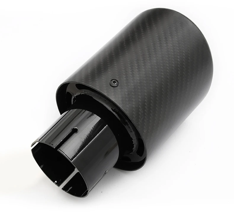 Universal Carbon fiber exhaust tips tail pipe For Mercedes-Benz E200 E250 E300 E350 E400 BMW 325 340 350 AUDI A3 A4 A5 A6 A7 A8