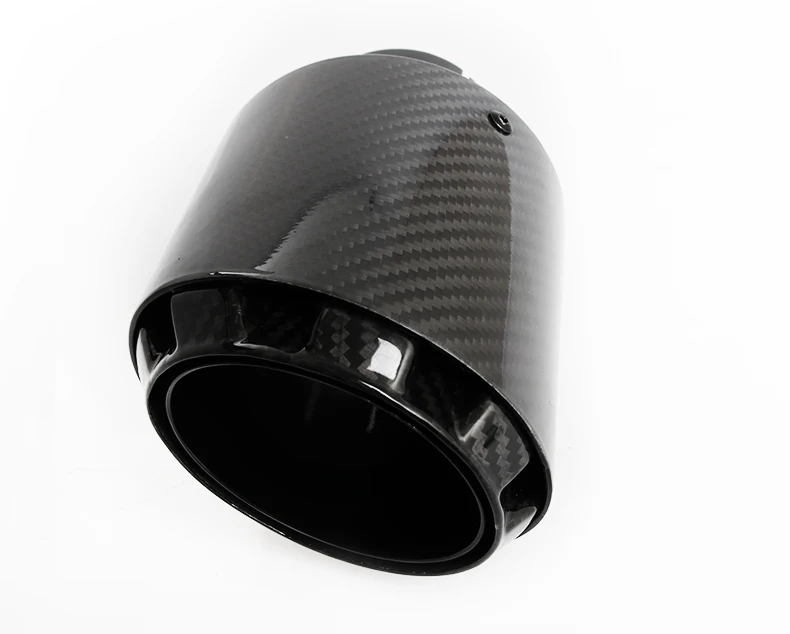 Matte Black Carbon Fiber Exhaust tips Muffler Pipe Carbon Fiber Exhaust Tailpipe for BMW/AUDI/VW/BENZ Universal