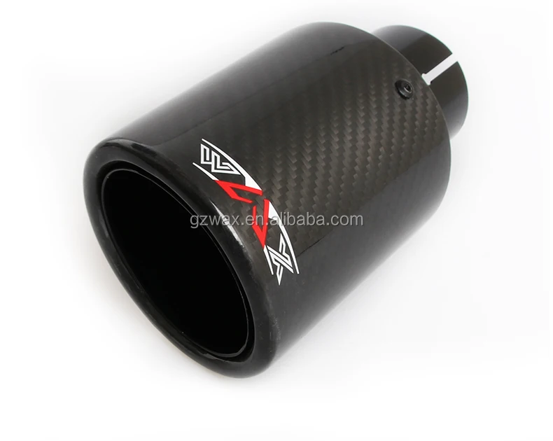 Performance Carbon Fiber Auto Exhaust Tail Pipe Glossy Carbon Fiber Exhaust Muffler Tips Universal Car Tail Pipes