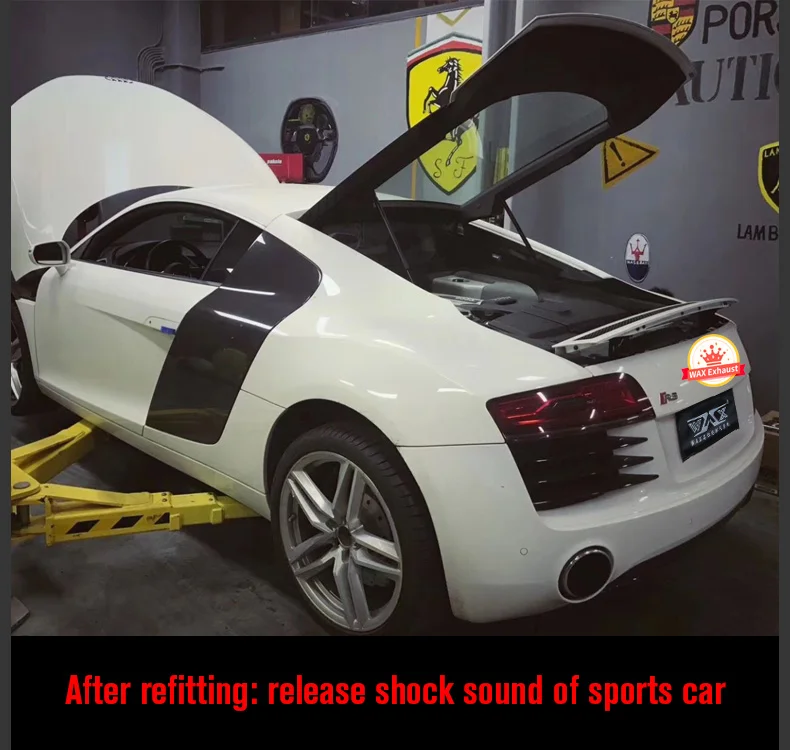 Custom Exhaust Muffler Catback For AUDI R8 2016-2021 Exhaust Pipe Electronic Valve Performance Cat-back Exhaust System